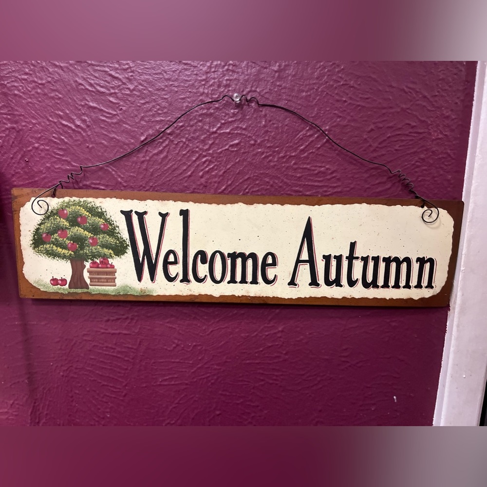 Distressed Autumn sign